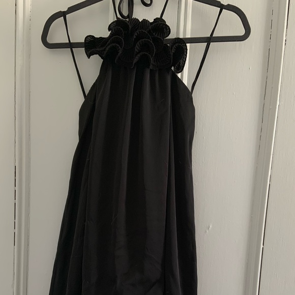 Black Satin Halter Top - Picture 2 of 3